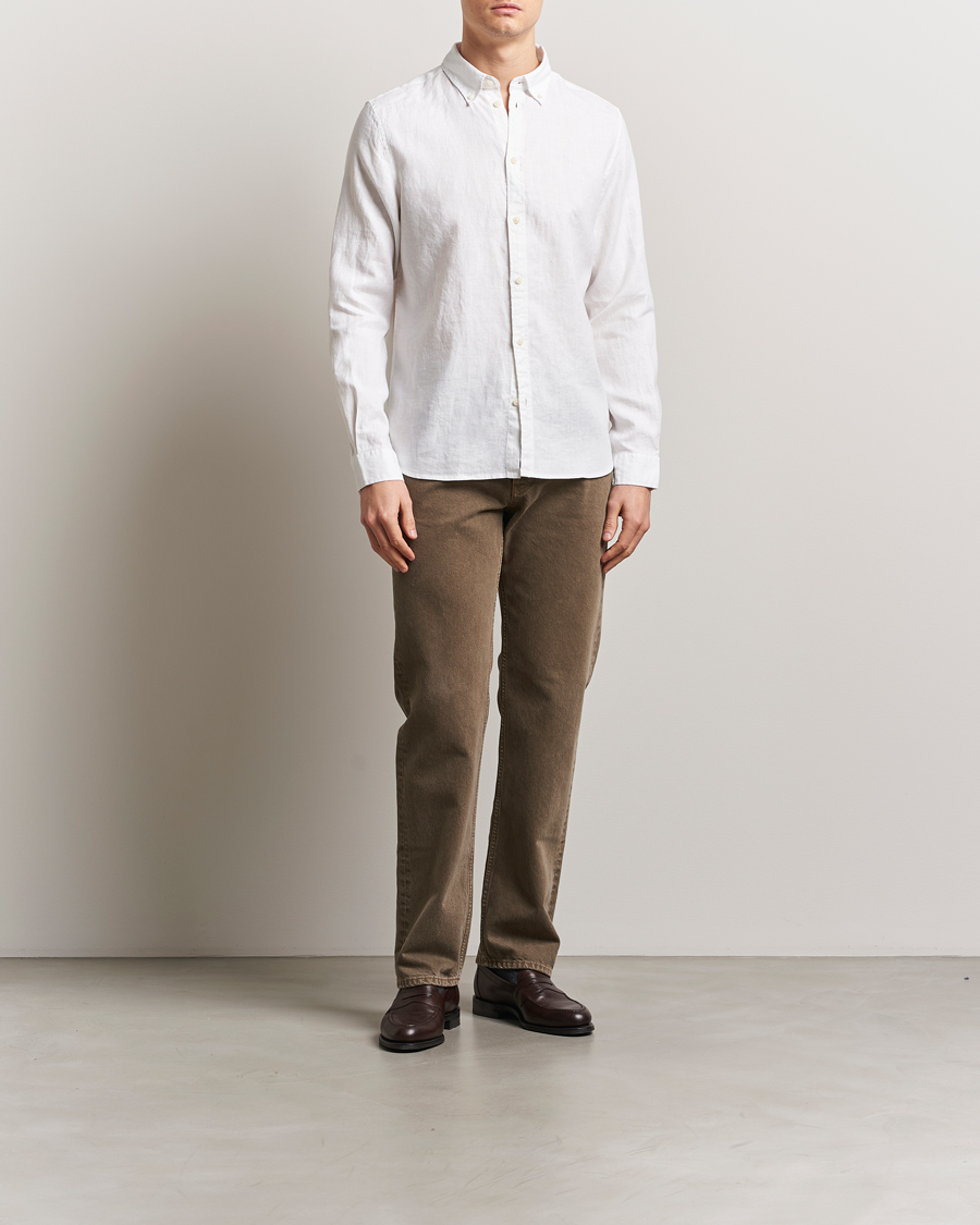 Homme | Chemises | LES DEUX | Kristian Linen Shirt White