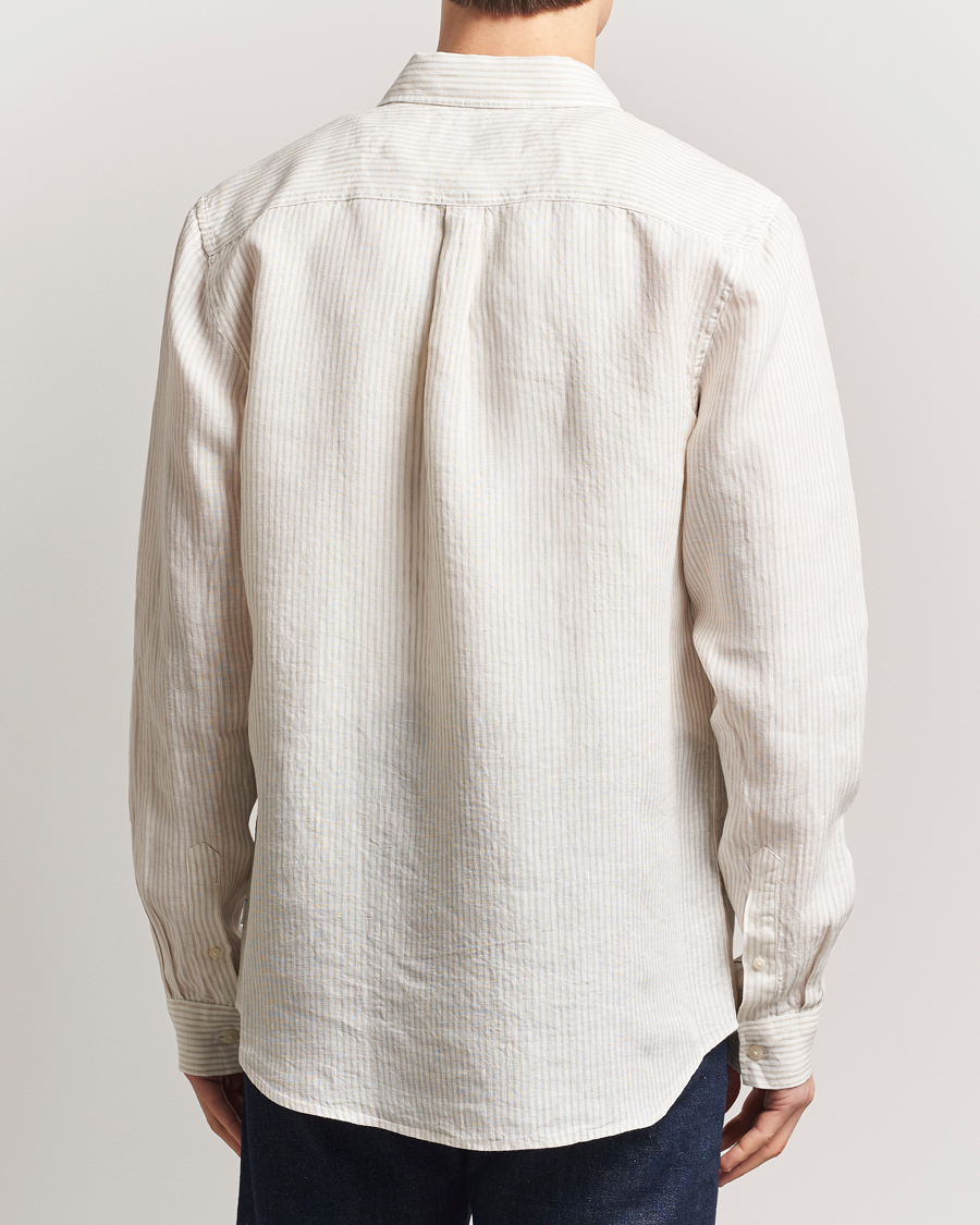 Homme | Chemises | LES DEUX | Kristian Linen Shirt Ivory/Walnut