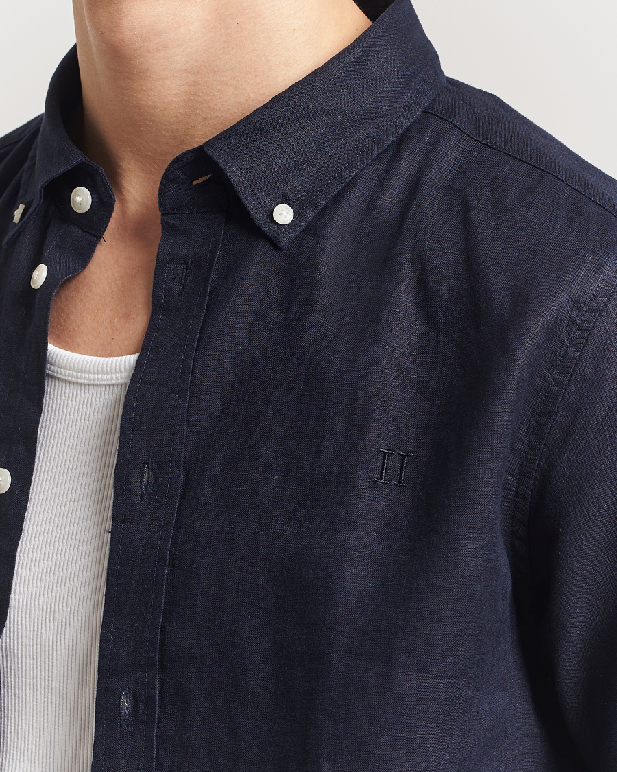 Homme | Chemises | LES DEUX | Kristian Linen Shirt Navy