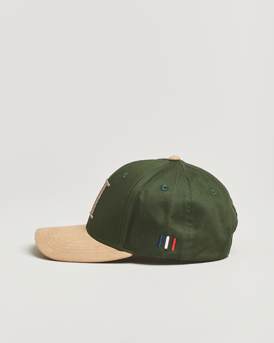 Homme | Les Deux Baseball Cap Contrast Suede II Dark Chive Green | LES DEUX | Baseball Cap Contrast Suede II Dark Chive Green