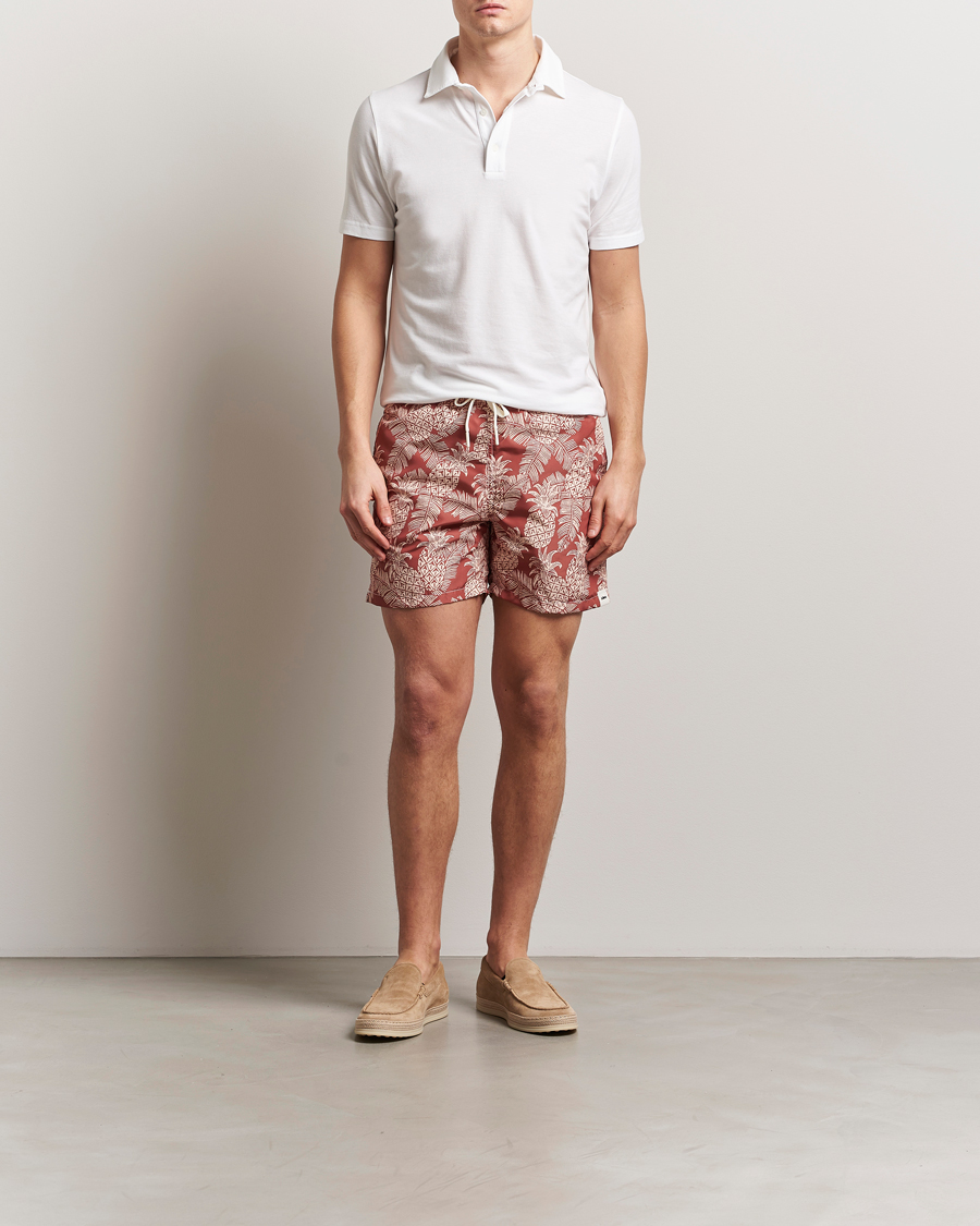Homme | Maillots De Bain | Altea | Printed Swim Shorts Terracotta