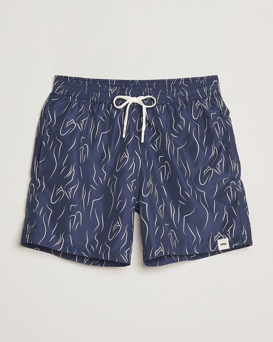Homme | Maillots De Bain | Altea | Printed Swim Shorts Navy