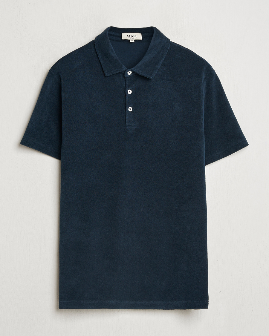 Homme | Polos | Altea | Terry Cotton Polo Navy