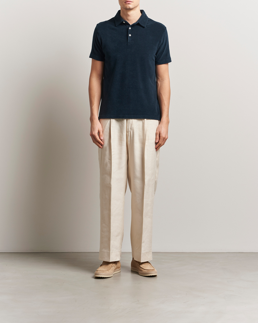 Homme | Polos | Altea | Terry Cotton Polo Navy