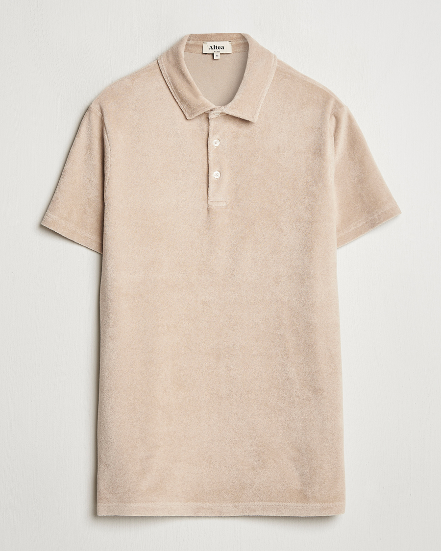 Homme | Polos | Altea | Terry Cotton Polo Beige