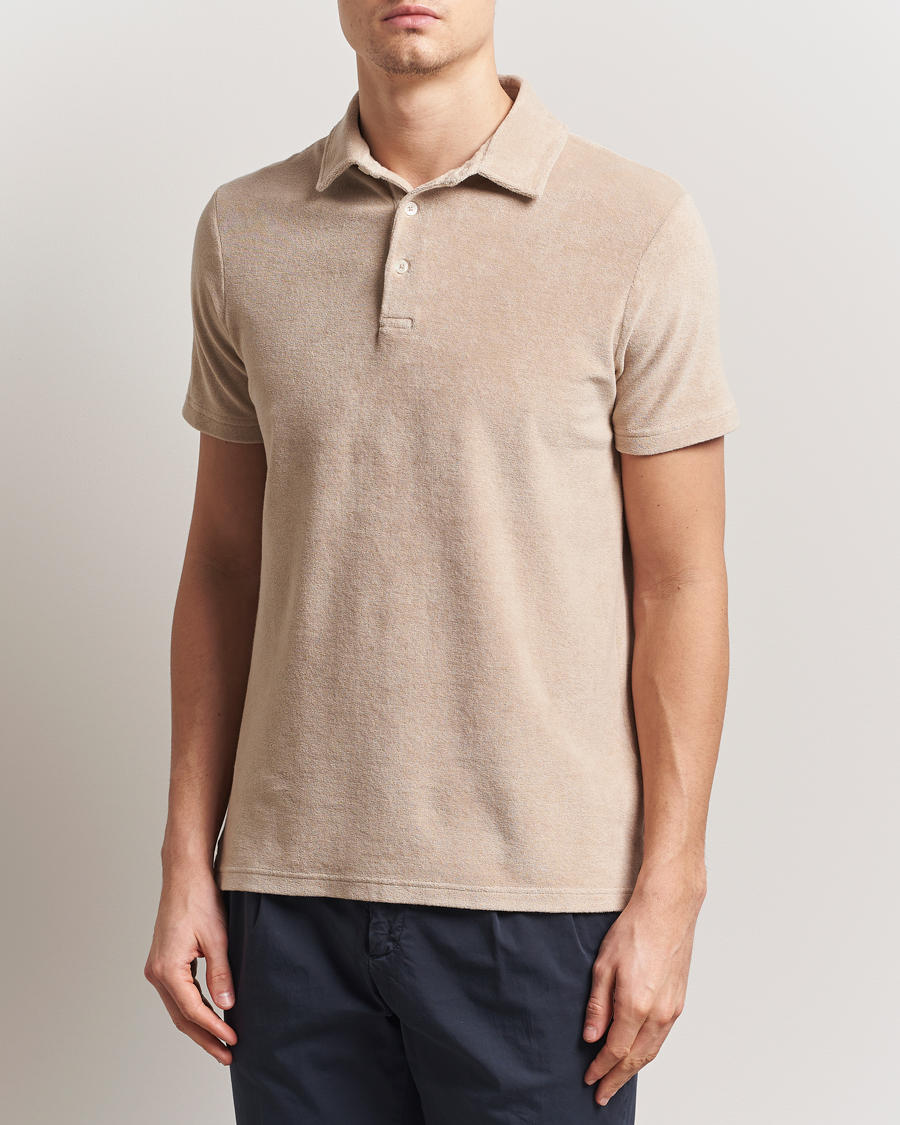 Homme | Polos | Altea | Terry Cotton Polo Beige