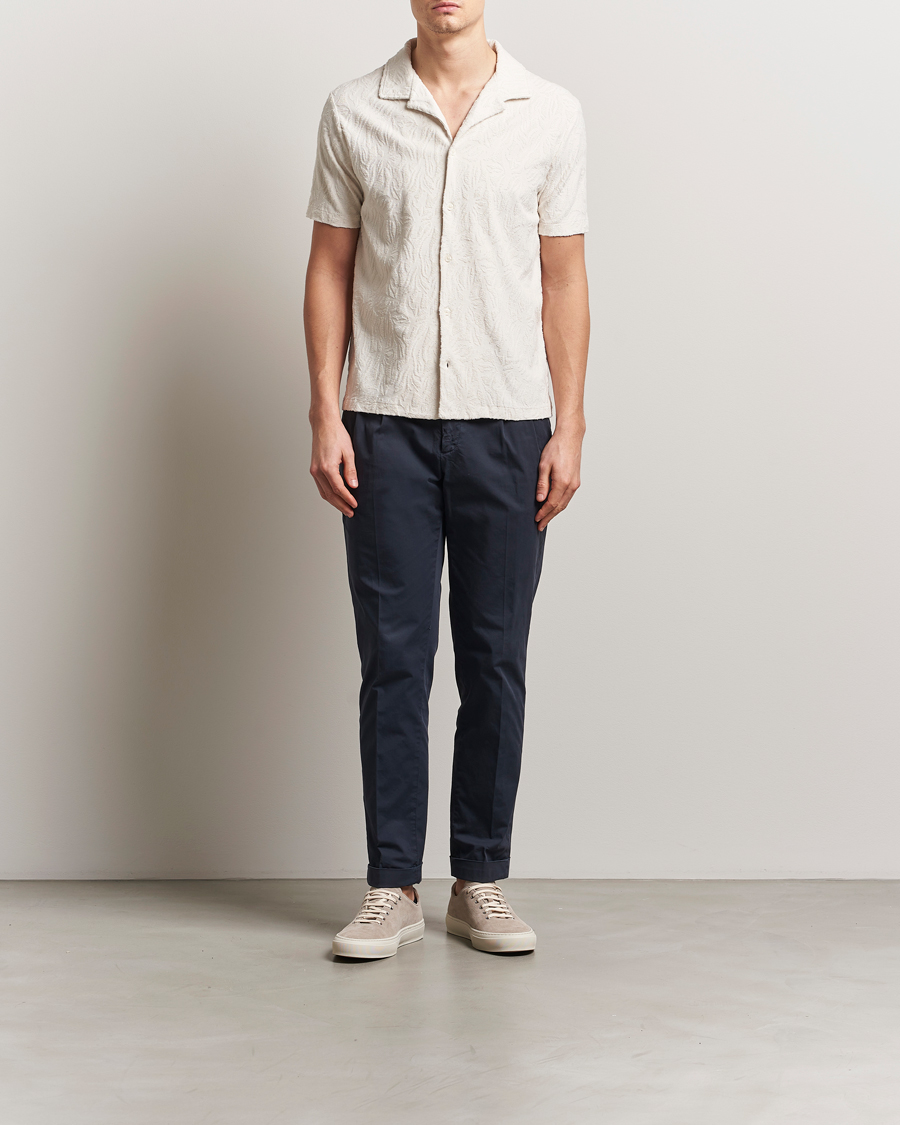 Homme | Polos | Altea | Terry Jacquard Cotton Polo Off White