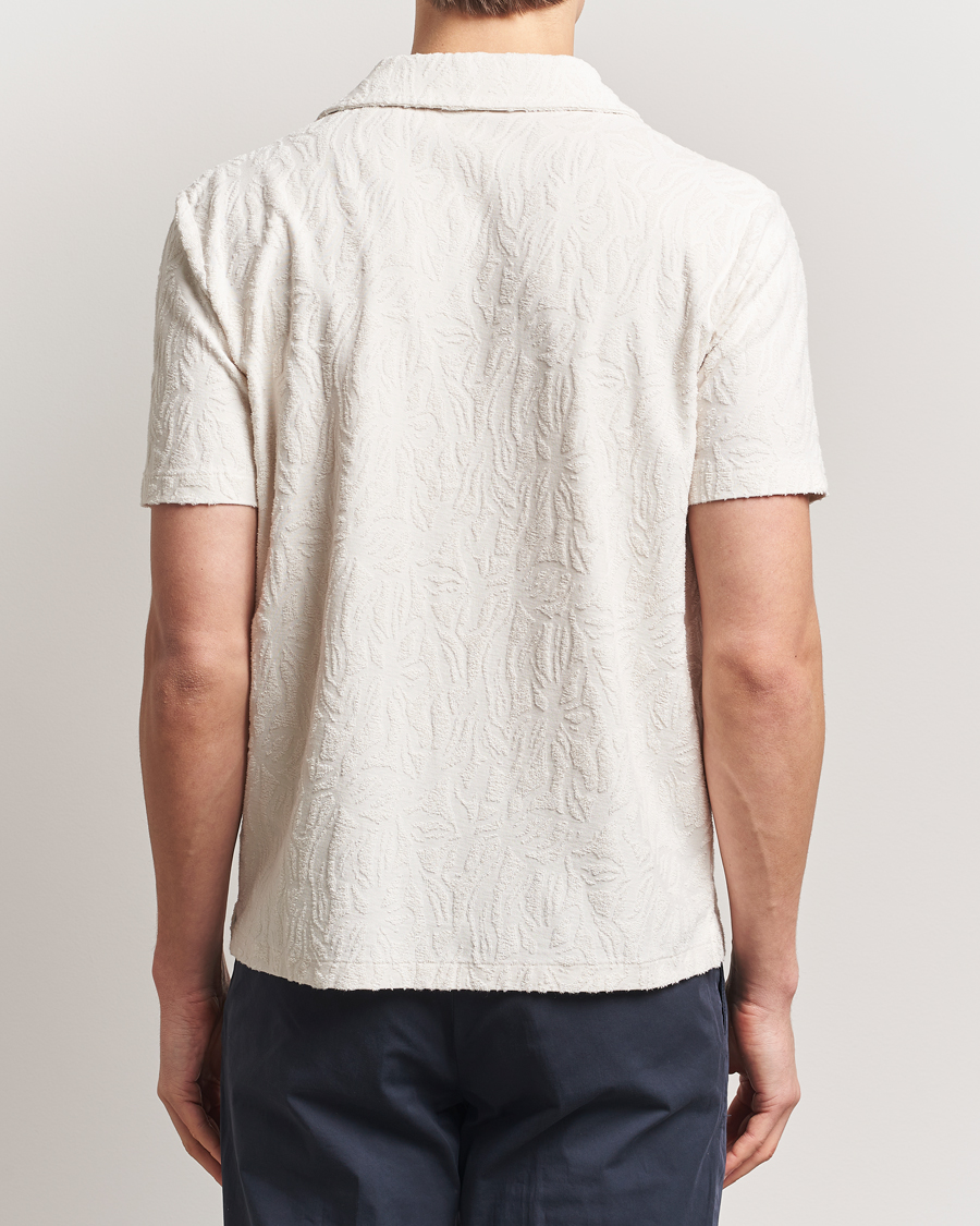 Homme | Polos | Altea | Terry Jacquard Cotton Polo Off White
