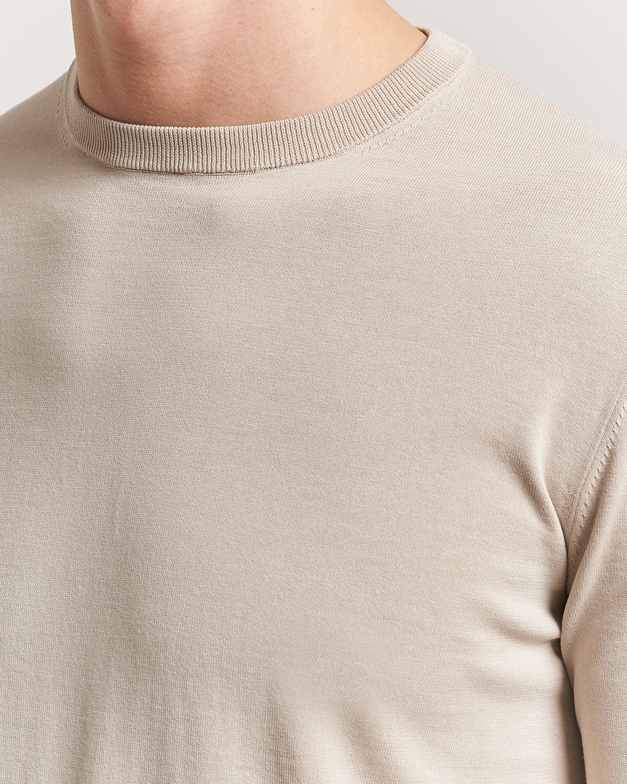 Homme | Pulls Et Tricots | Aspesi | Rib Cotton Crew Neck Beige