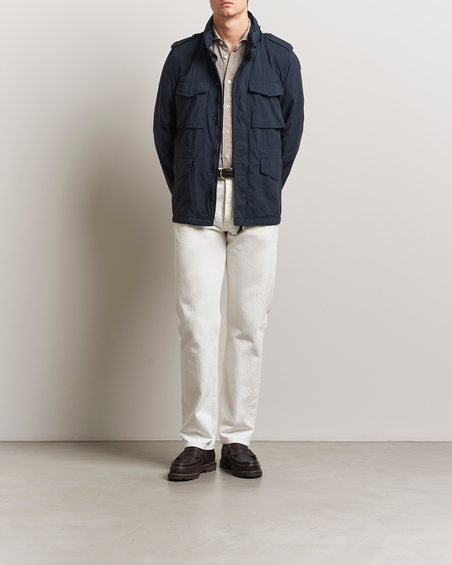 Homme | Manteaux Et Vestes | Aspesi | Lightweight Cotton Field Jacket Navy
