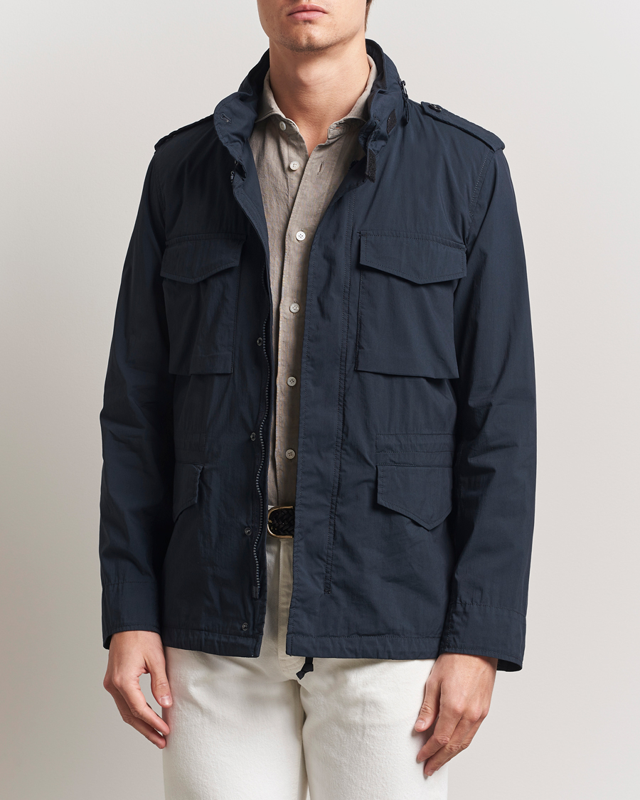 Homme | Manteaux Et Vestes | Aspesi | Lightweight Cotton Field Jacket Navy