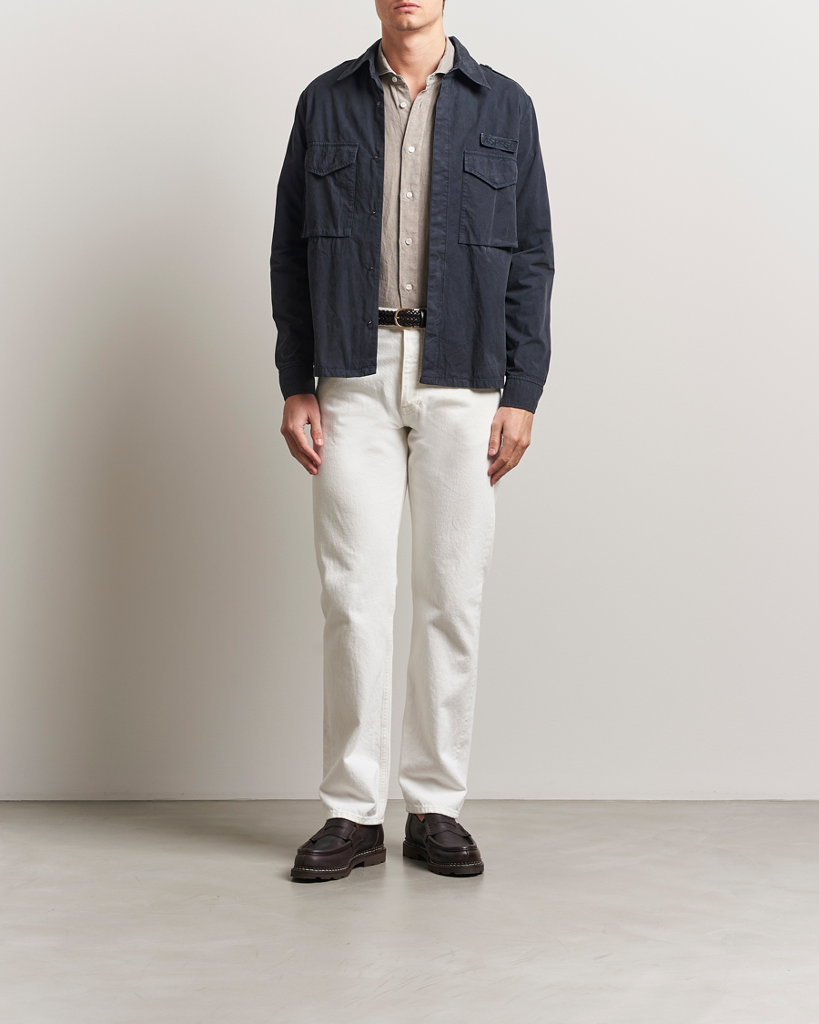 Homme | Manteaux Et Vestes | Aspesi | Cotton Field Shirt Navy