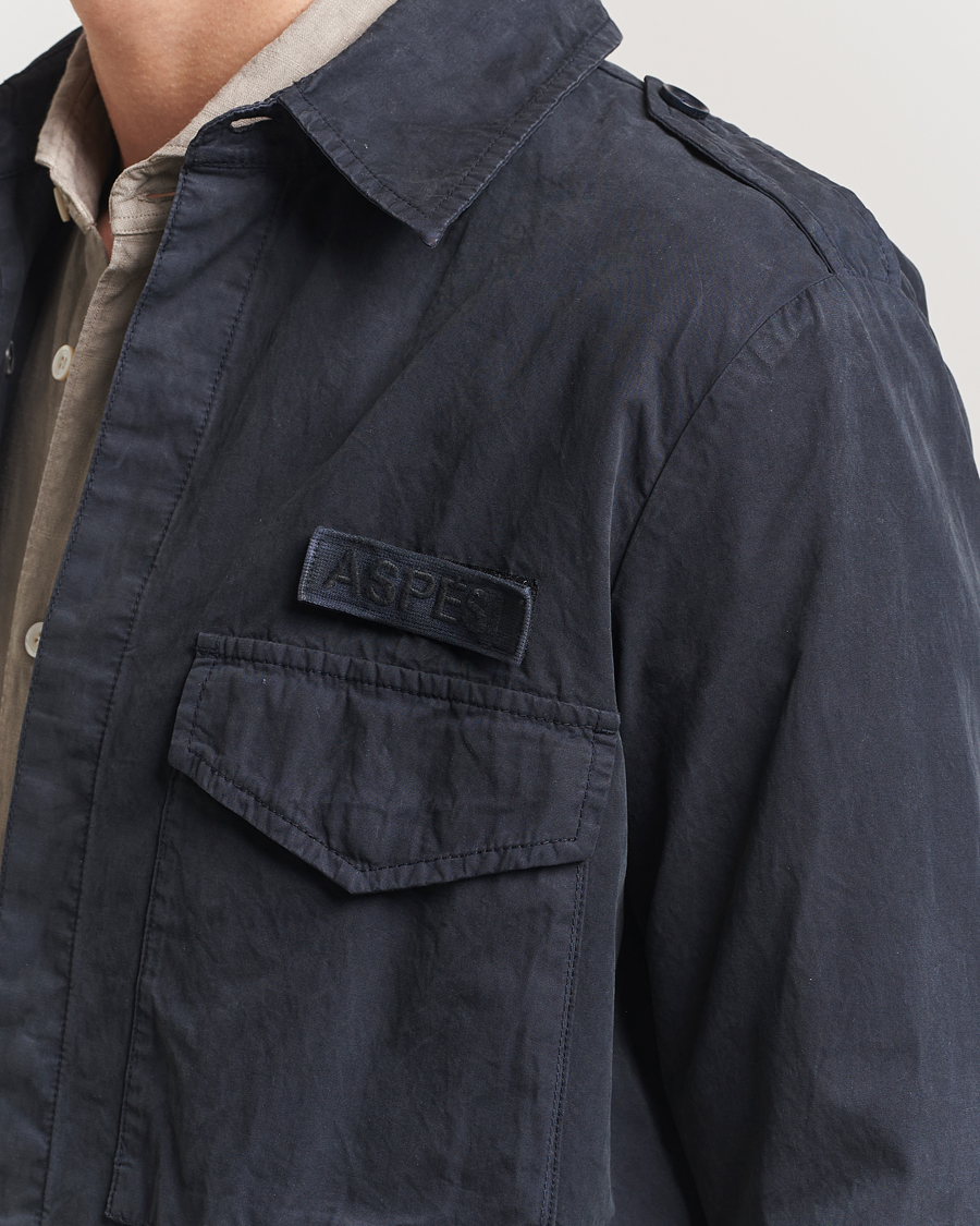 Homme | Manteaux Et Vestes | Aspesi | Cotton Field Shirt Navy
