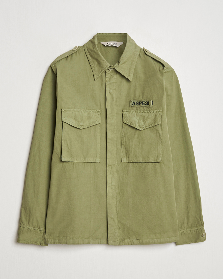 Homme | Manteaux Et Vestes | Aspesi | Cotton Field Shirt Military