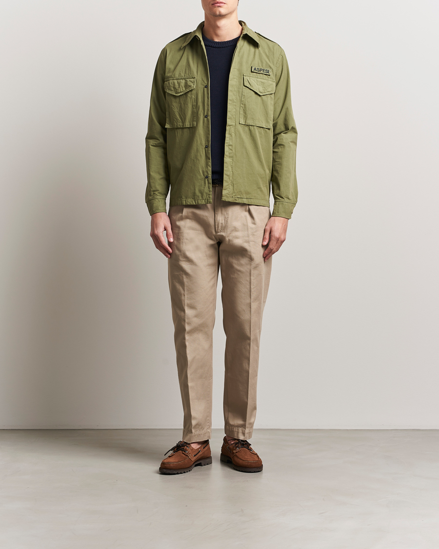 Homme | Manteaux Et Vestes | Aspesi | Cotton Field Shirt Military