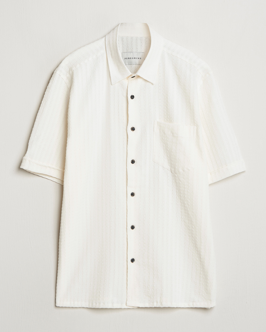 Homme | Chemises | Peregrine | Seersucker Beach Shirt White Stripe