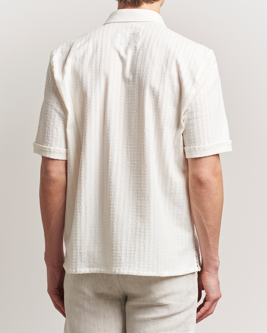 Homme | Chemises | Peregrine | Seersucker Beach Shirt White Stripe