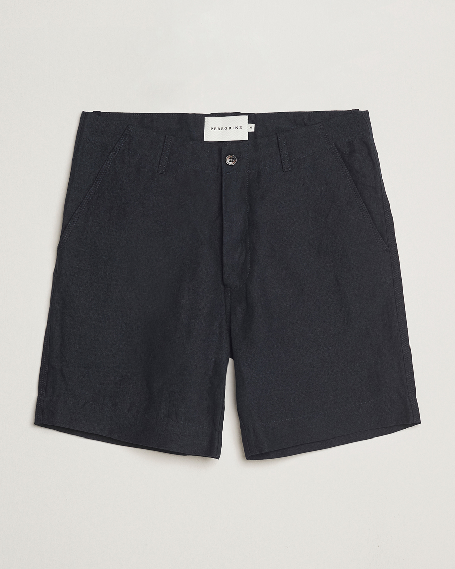 Homme | Shorts | Peregrine | Grange Linen Shorts Navy