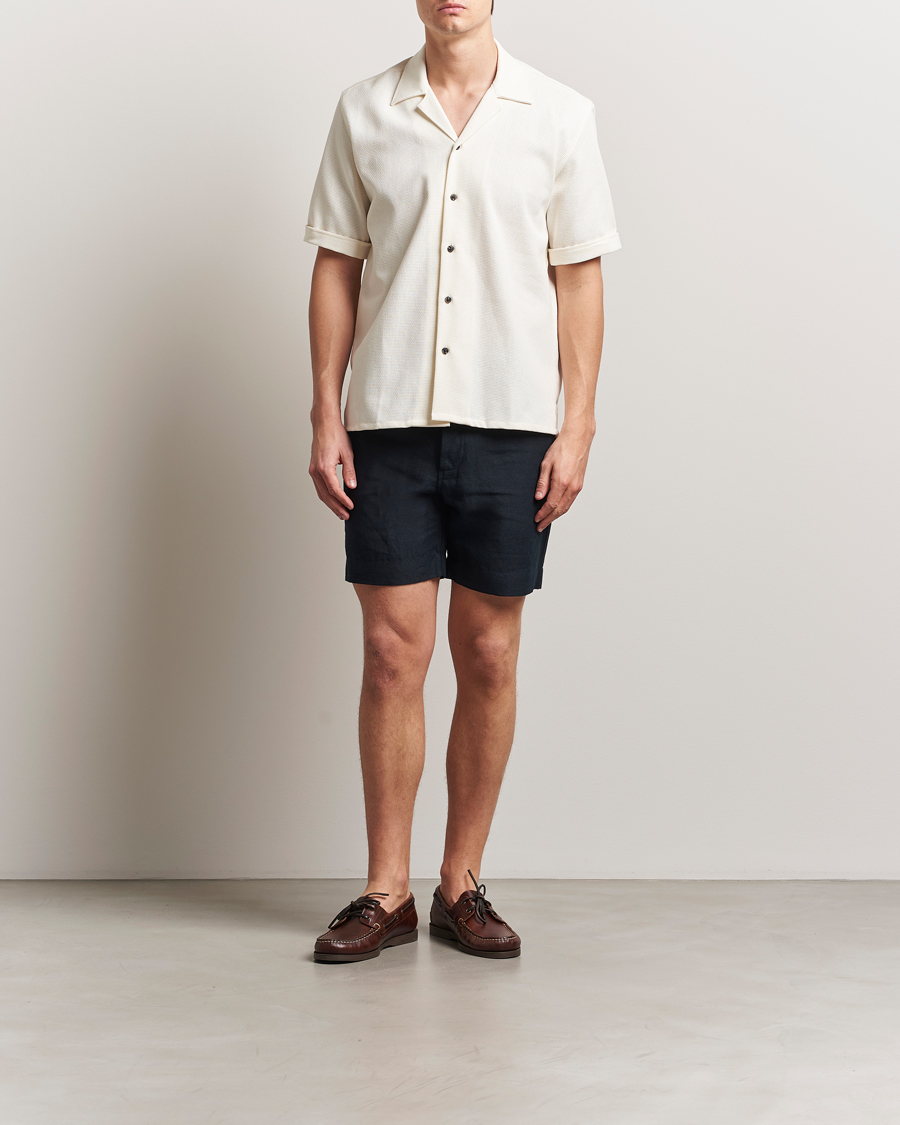 Homme | Shorts | Peregrine | Grange Linen Shorts Navy