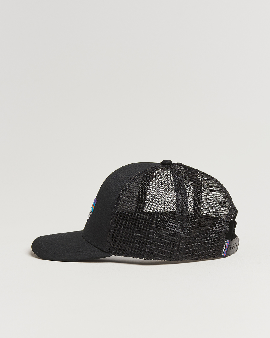 Homme | Patagonia P-6 Logo Trucker Hat Black | Patagonia | P-6 Logo Trucker Hat Black