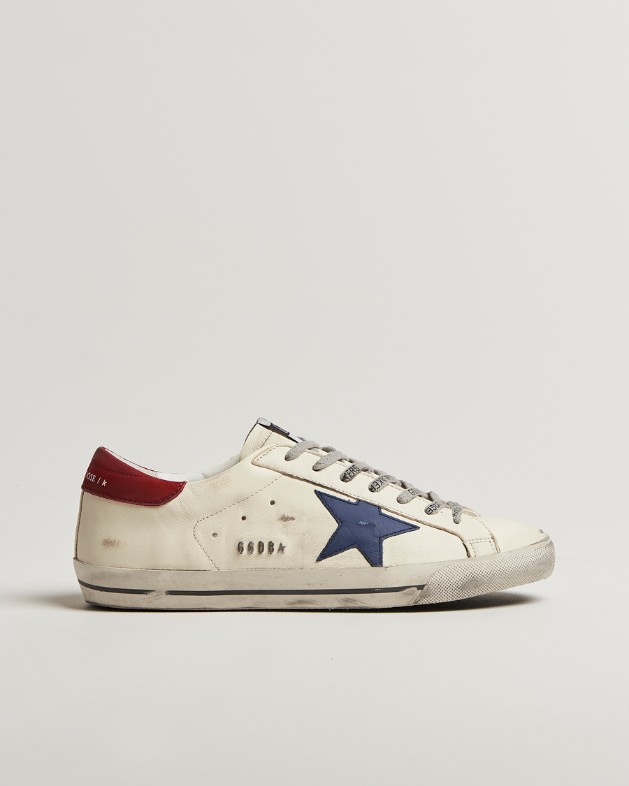 Homme | Golden Goose Super-Star Sneakers White/Blue | Golden Goose | Super-Star Sneakers White/Blue