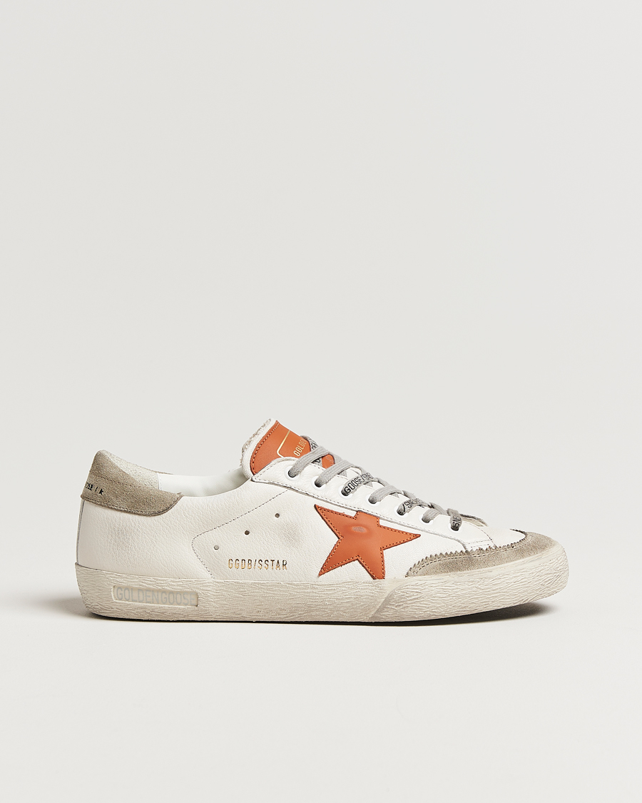 Homme | Golden Goose Super-Star Sneakers White/Orange | Golden Goose | Super-Star Sneakers White/Orange