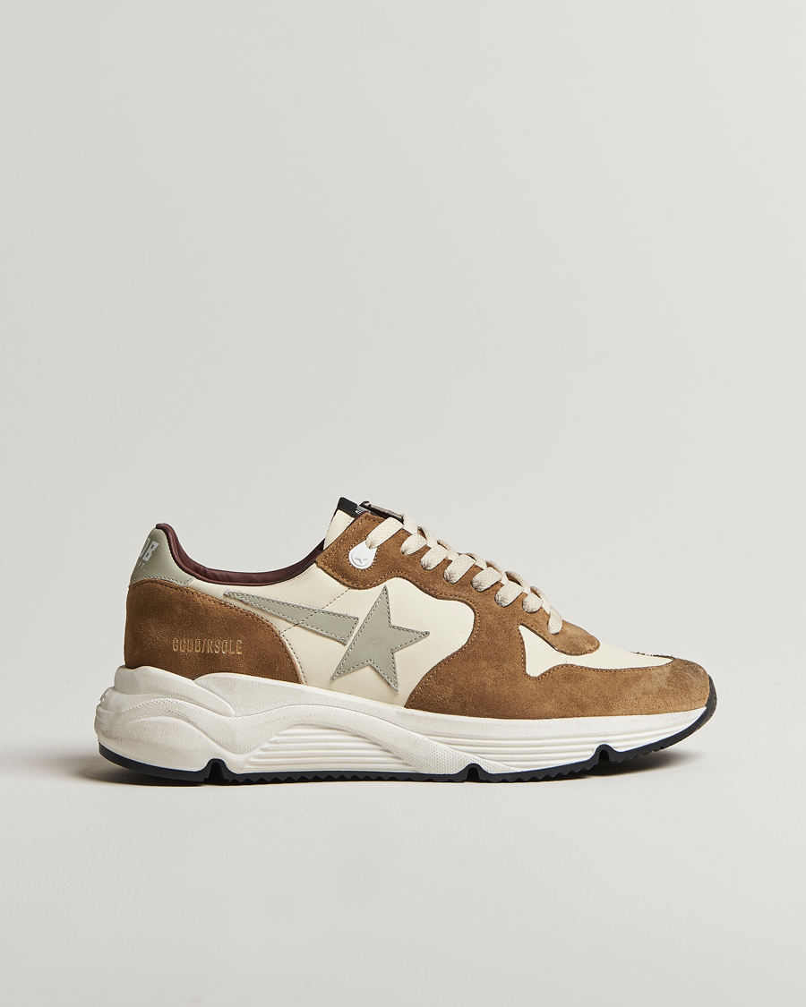 Homme | Golden Goose Running Sole Sneakers White/Brown | Golden Goose | Running Sole Sneakers White/Brown