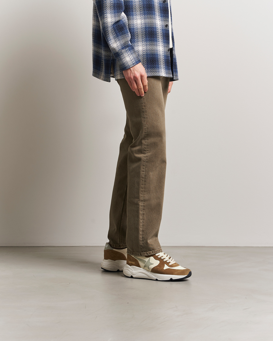 Homme | Golden Goose Running Sole Sneakers White/Brown | Golden Goose | Running Sole Sneakers White/Brown