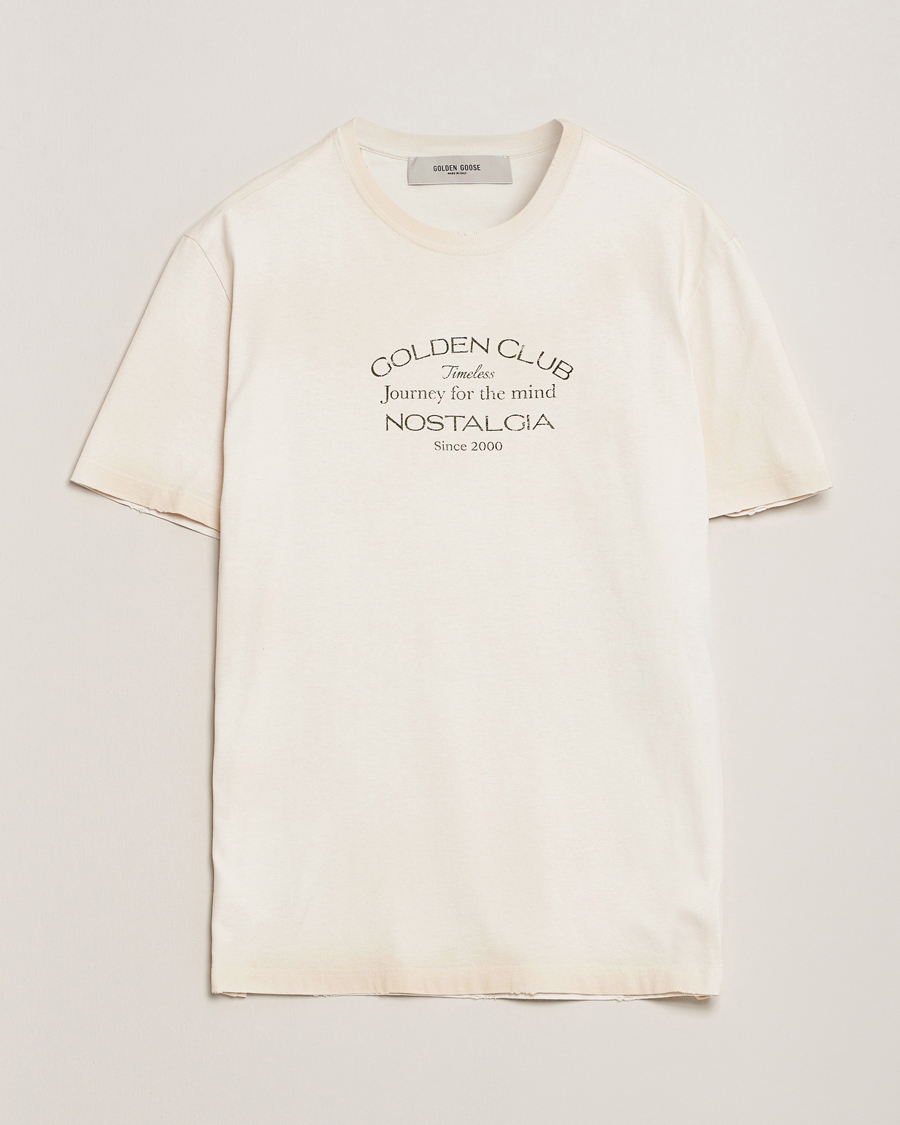 Homme | T-shirts | Golden Goose | Short Sleeve Journey T-Shirt Heritage White