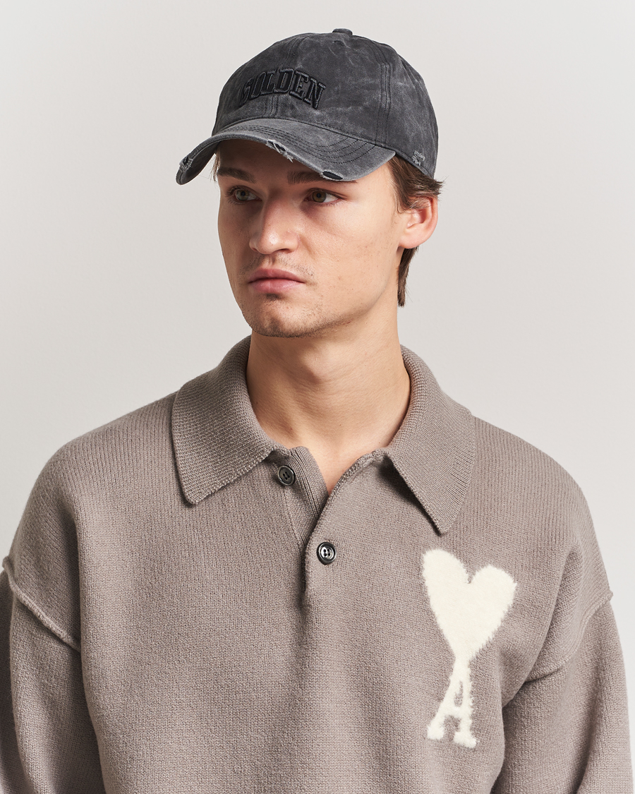 Homme | Golden Goose Cotton Twill Baseball Cap Anthracite | Golden Goose | Cotton Twill Baseball Cap Anthracite