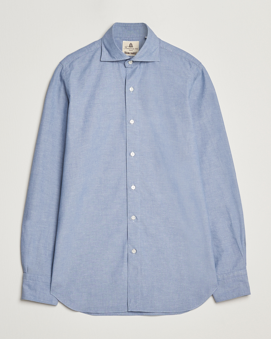 Homme | Chemises | Finamore Napoli | Gaeta Chambray Shirt Blue