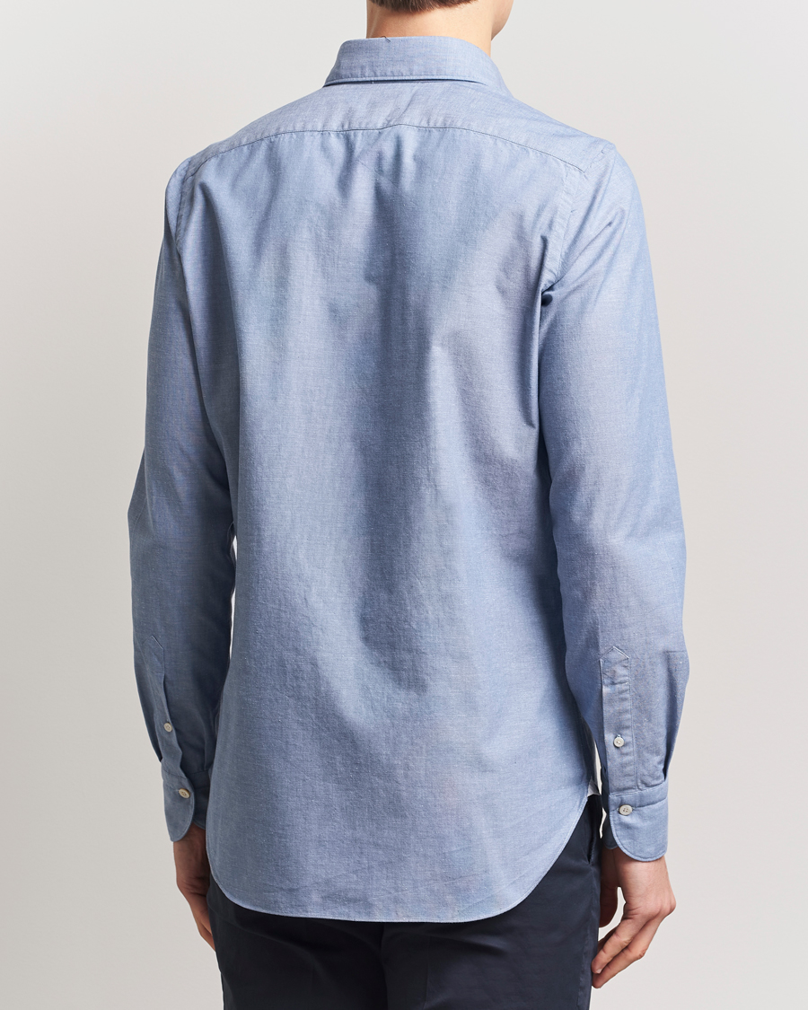 Homme | Chemises | Finamore Napoli | Gaeta Chambray Shirt Blue