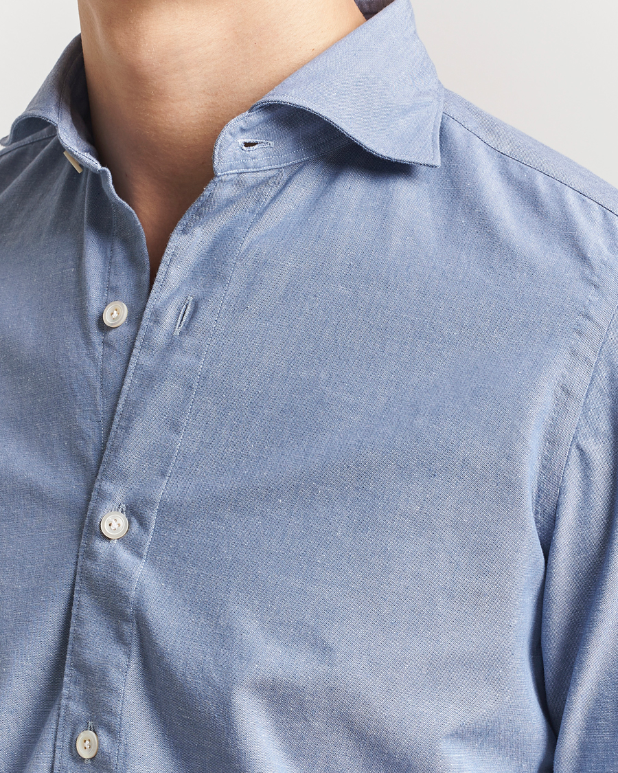 Homme | Chemises | Finamore Napoli | Gaeta Chambray Shirt Blue