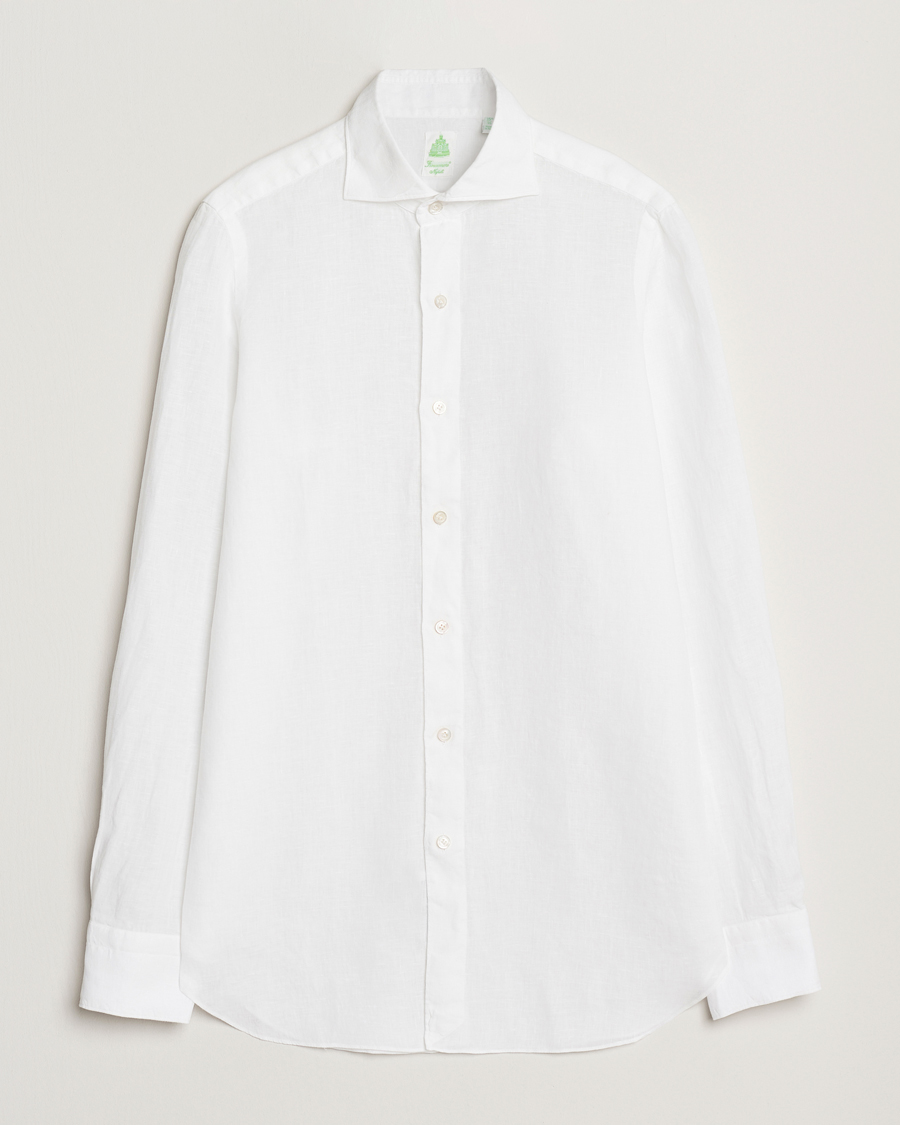 Homme | Chemises | Finamore Napoli | Gaeta Linen Shirt White
