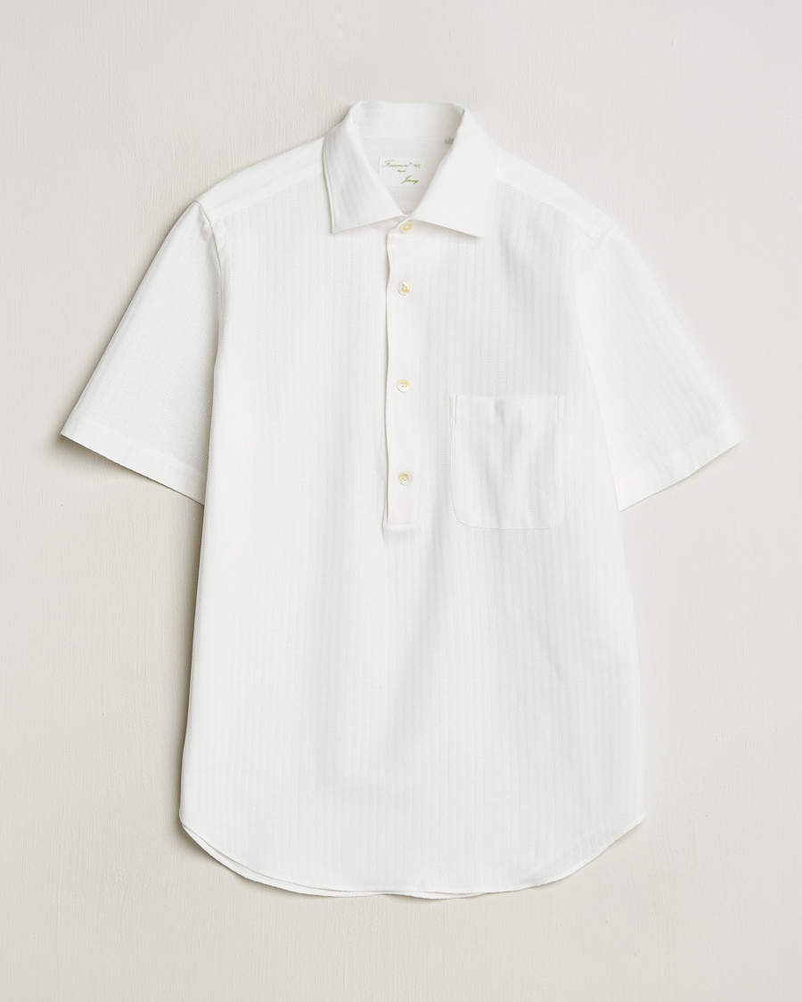 Homme | Chemises | Finamore Napoli | Vico Jersey Short Sleeve Polo White