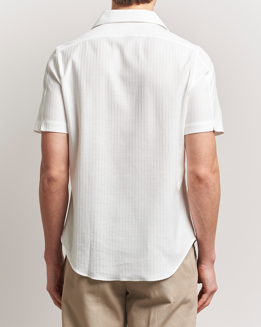 Homme | Chemises | Finamore Napoli | Vico Jersey Short Sleeve Polo White