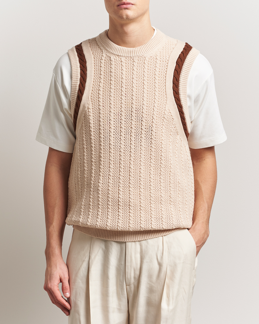 Homme | Pulls Et Tricots | Drôle de Monsieur | Knitted Vest Cream
