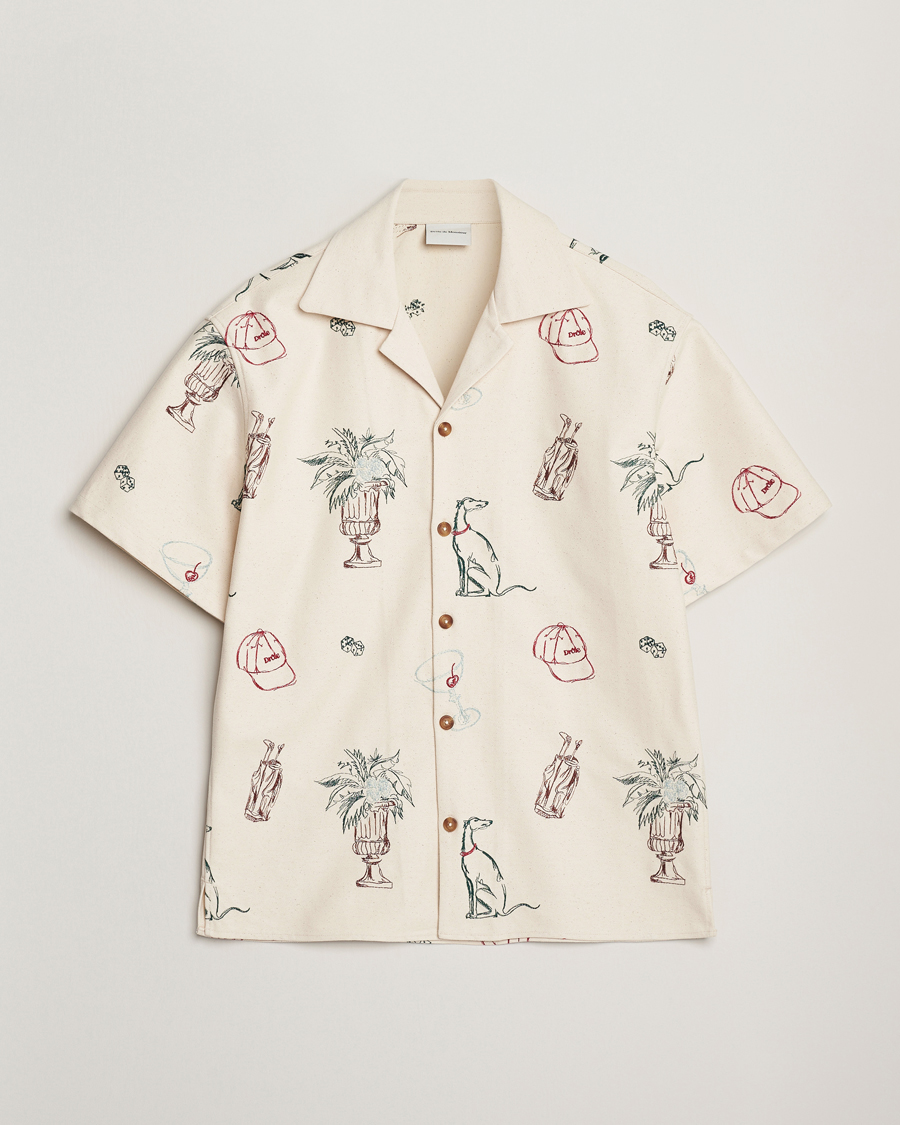 Homme | Chemises | Drôle de Monsieur | Embroidered Country Club Shirt Ecru