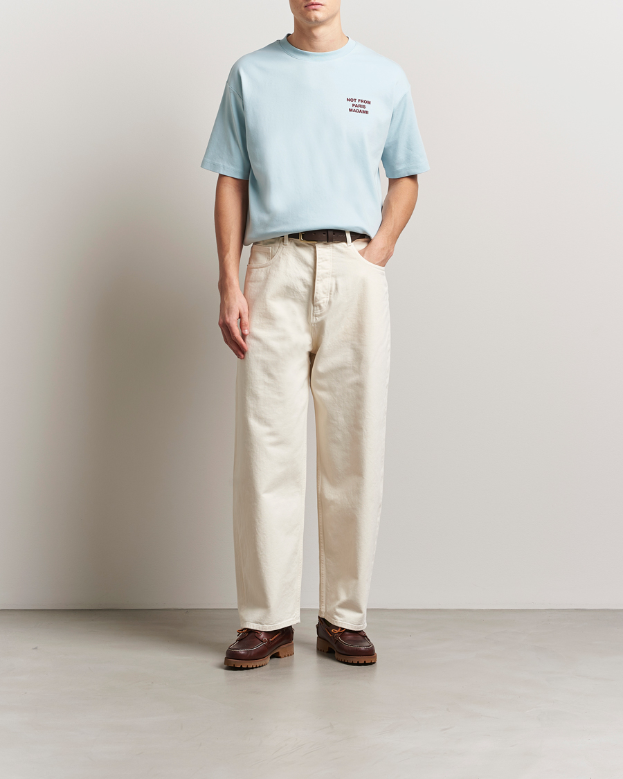 Homme | T-shirts | Drôle de Monsieur | Slogan T-Shirt Light Blue