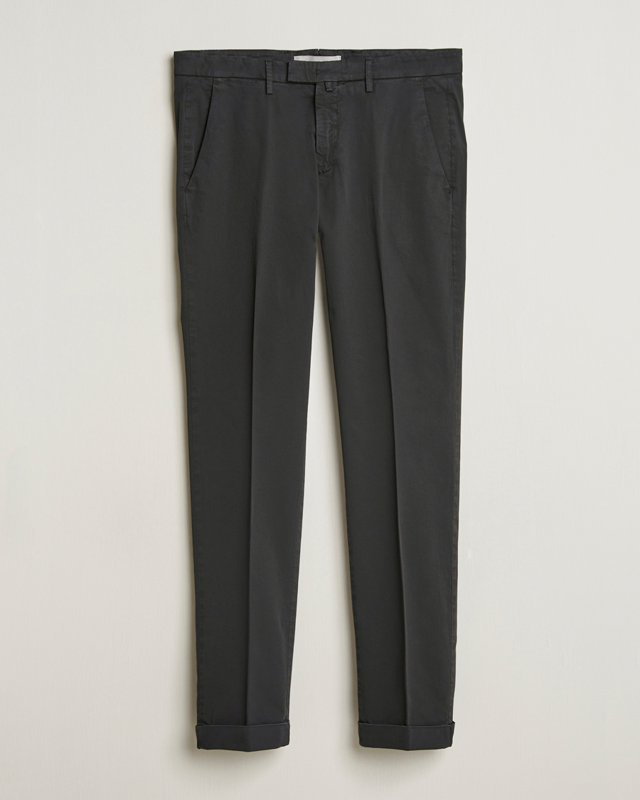 Homme | Pantalons | Briglia 1949 | Slim Fit Cotton Chinos Black