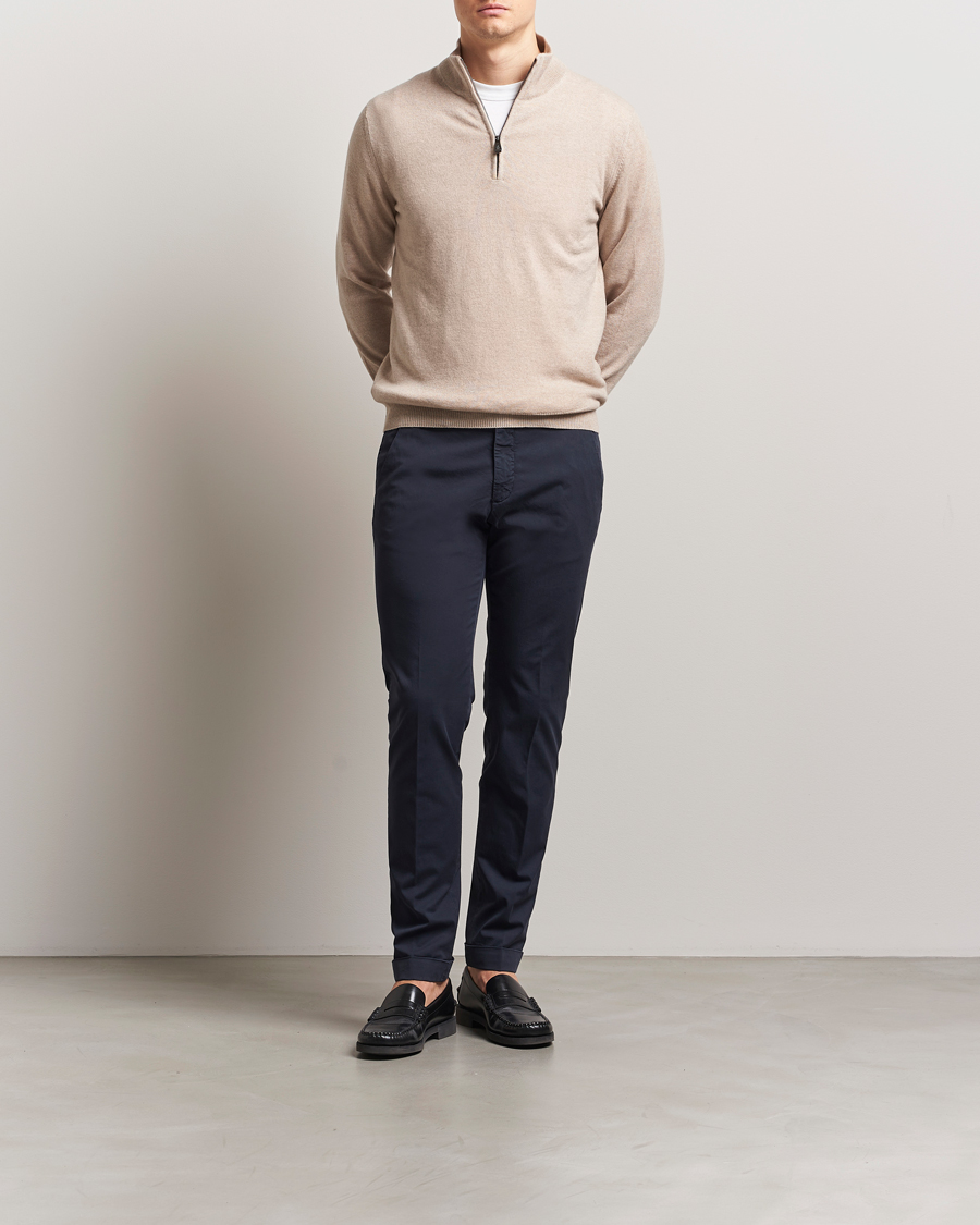 Homme | Pantalons | Briglia 1949 | Slim Fit Cotton Chinos Navy