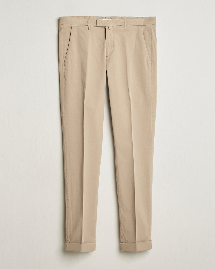 Homme | Pantalons | Briglia 1949 | Slim Fit Cotton Chinos Taupe
