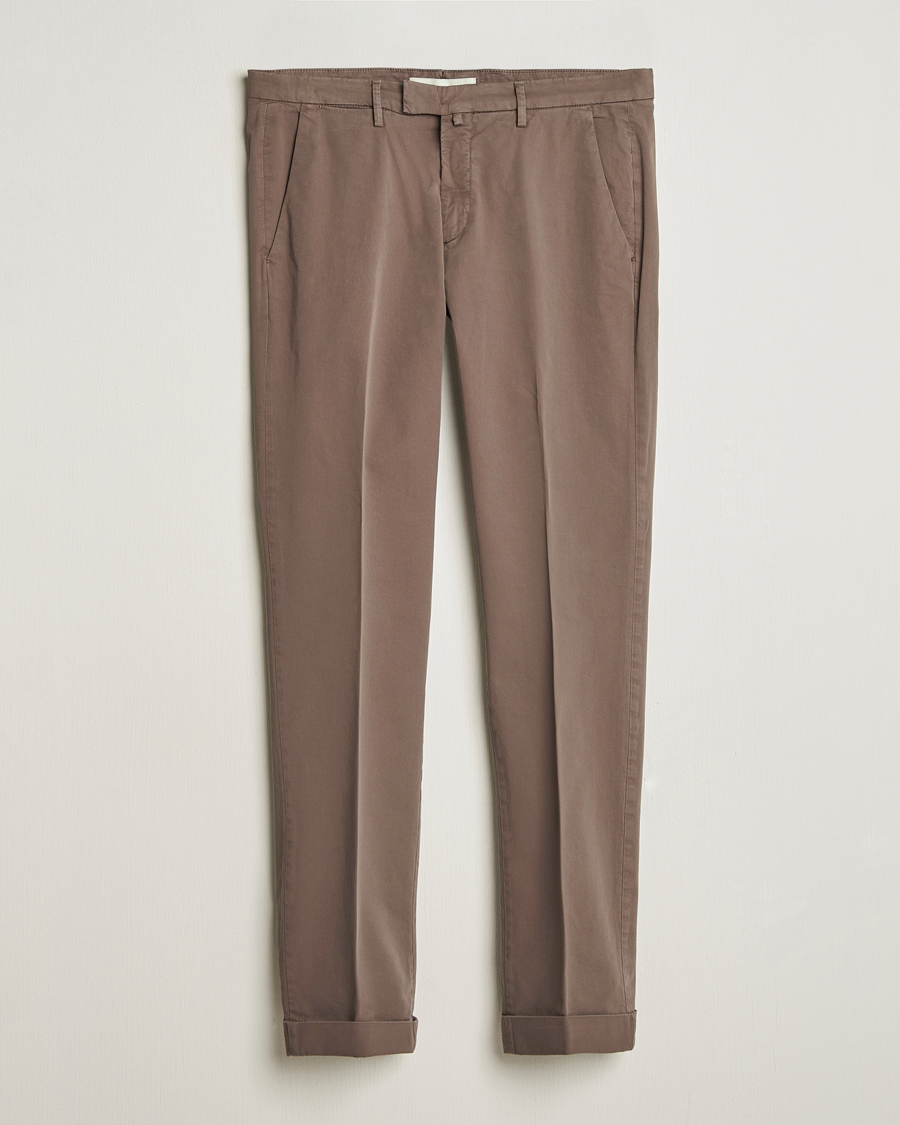 Homme | Pantalons | Briglia 1949 | Slim Fit Cotton Chinos Brown