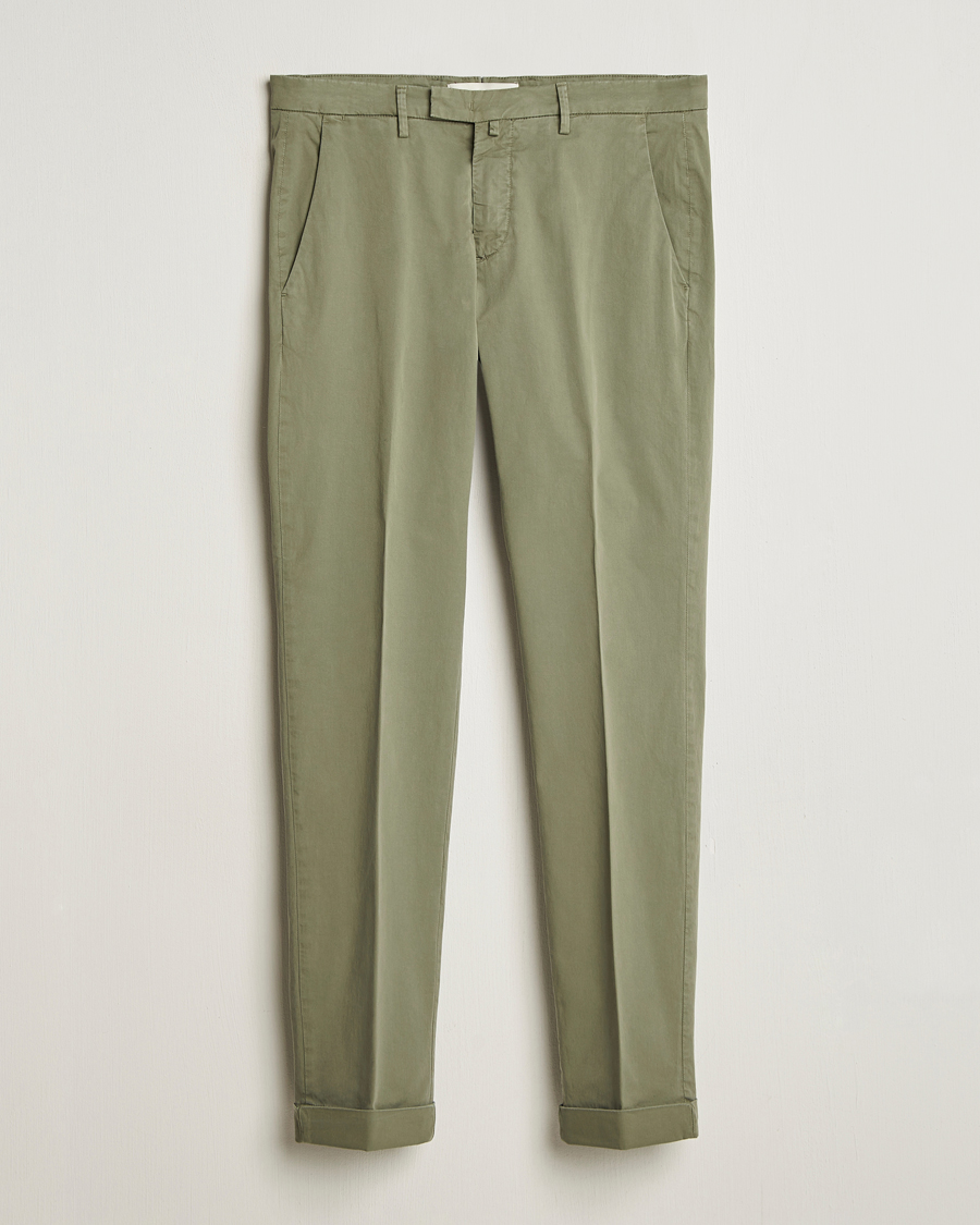 Homme | Pantalons | Briglia 1949 | Slim Fit Cotton Chinos Olive