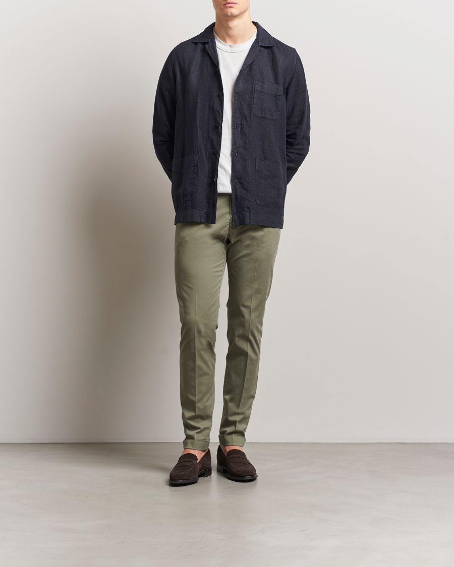 Homme | Pantalons | Briglia 1949 | Slim Fit Cotton Chinos Olive
