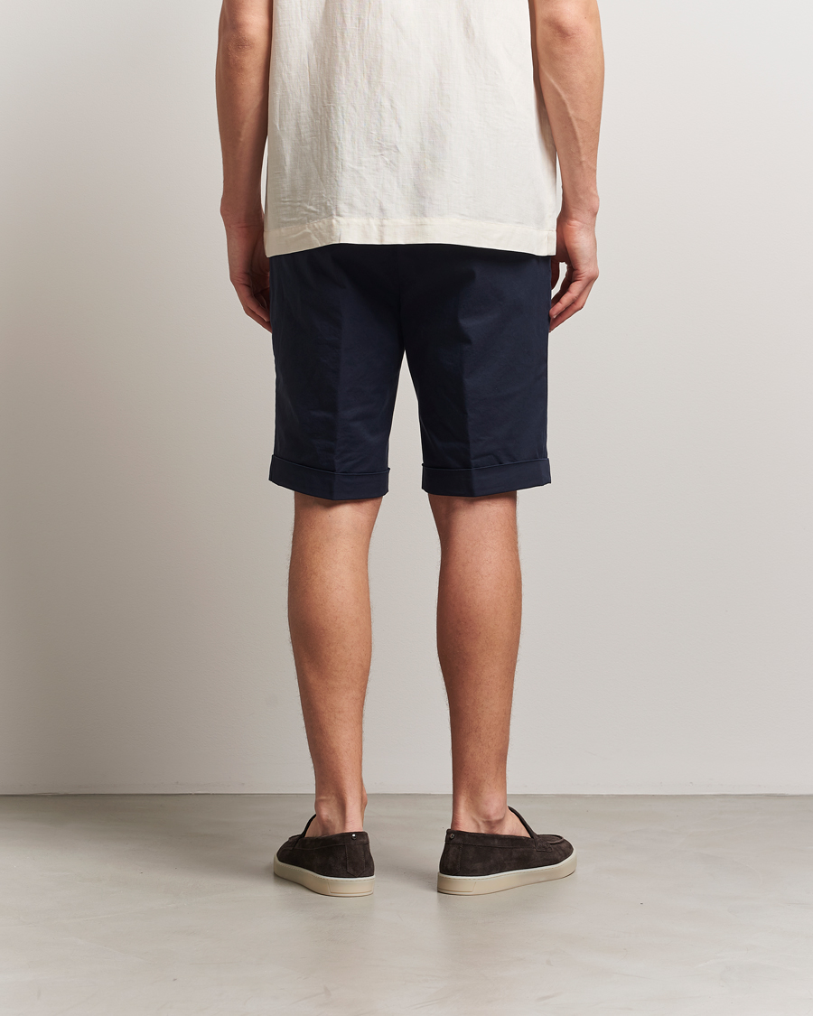 Homme | Shorts | Briglia 1949 | Pleated Cotton Shorts Navy