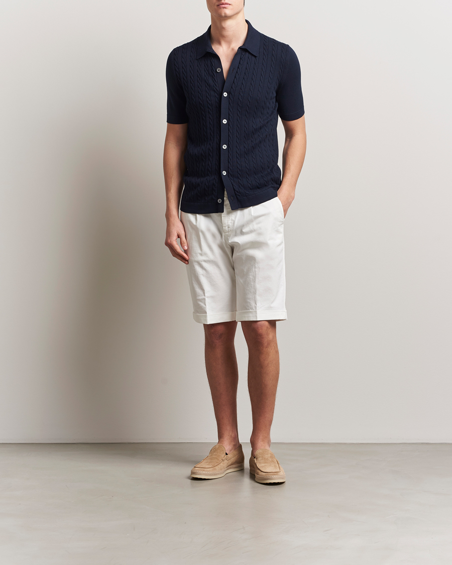 Homme | Shorts | Briglia 1949 | Pleated Cotton Shorts White