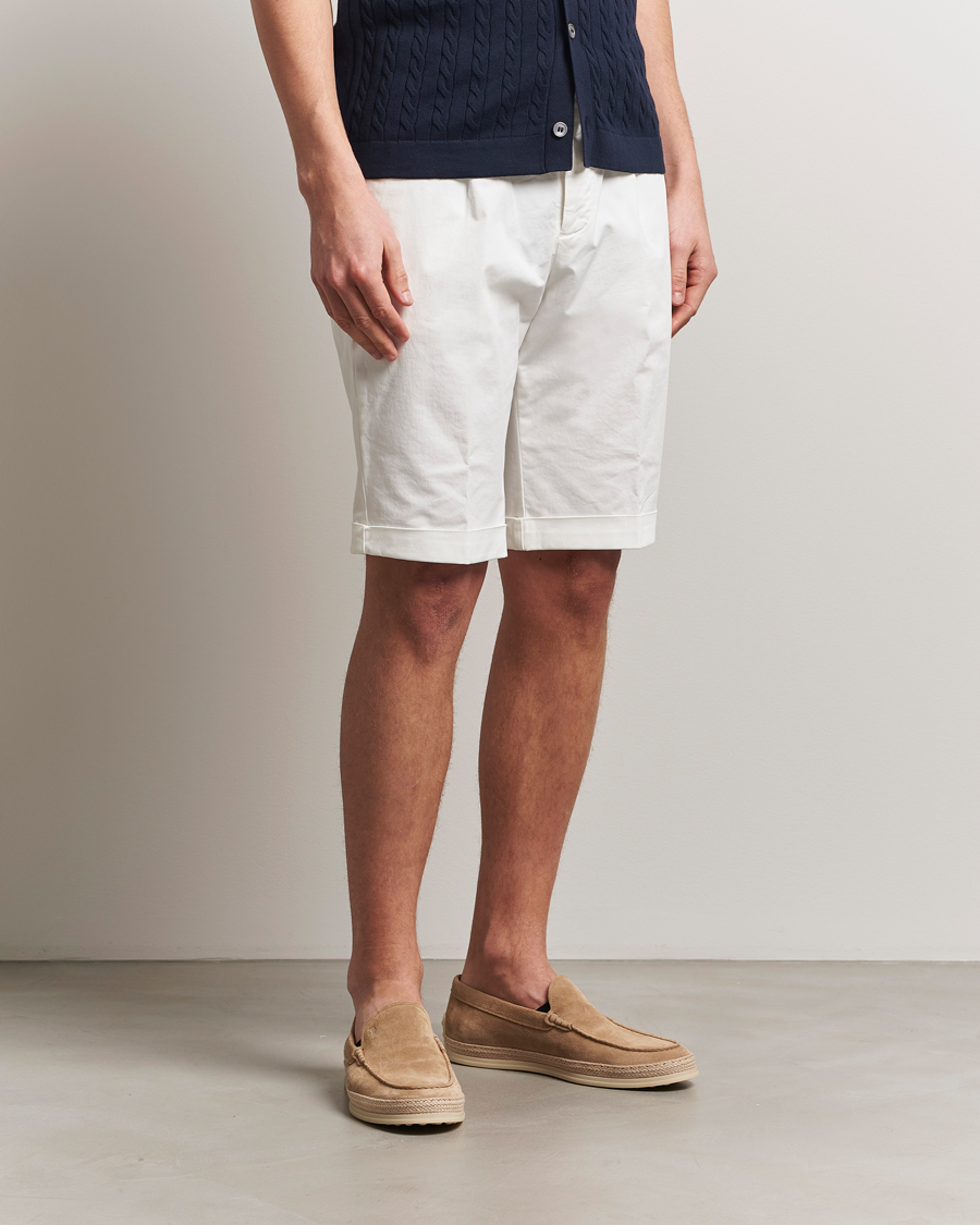 Homme | Shorts | Briglia 1949 | Pleated Cotton Shorts White