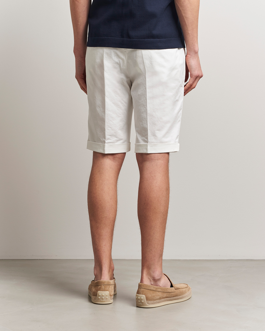 Homme | Shorts | Briglia 1949 | Pleated Cotton Shorts White
