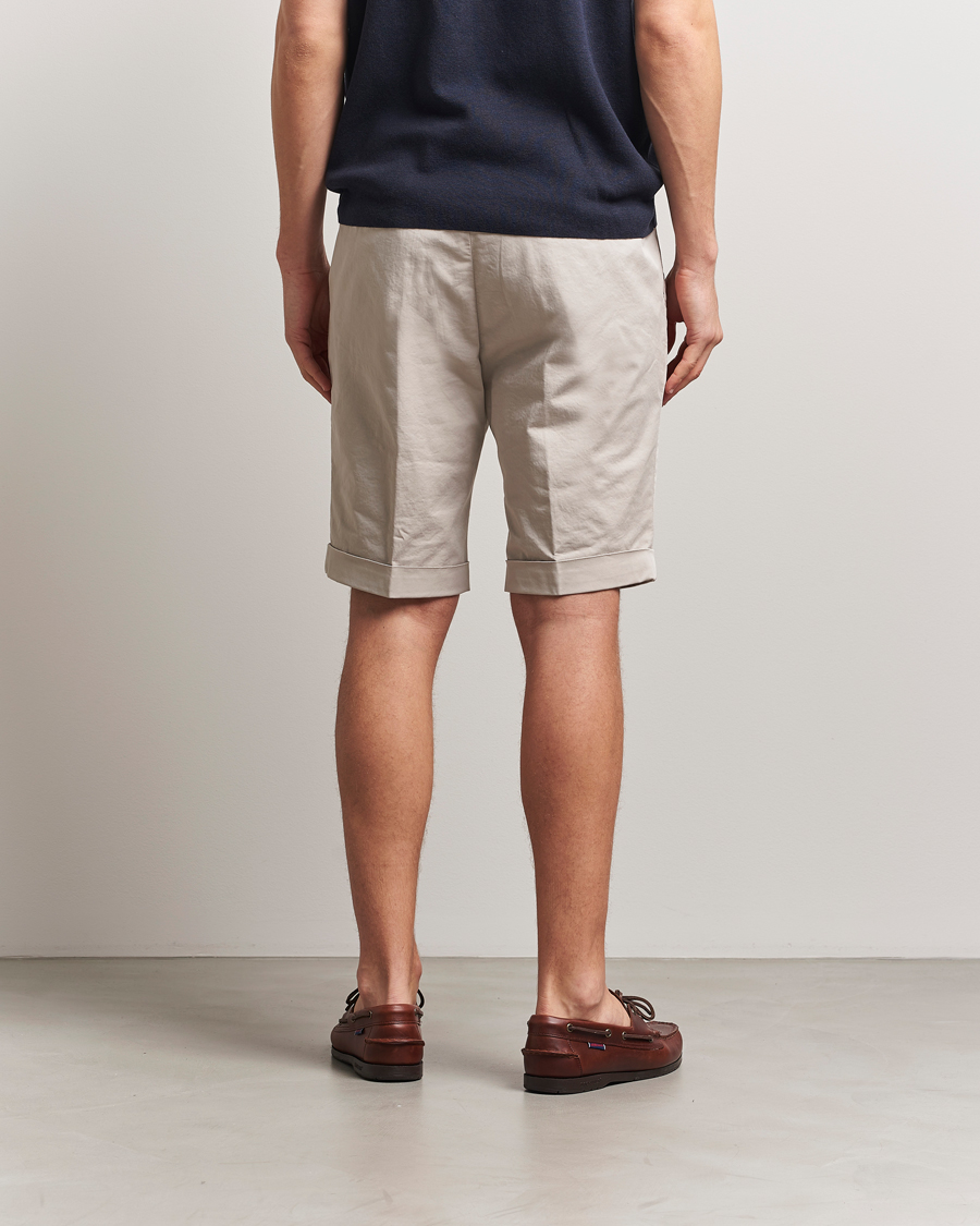 Homme | Shorts | Briglia 1949 | Pleated Cotton Shorts Beige